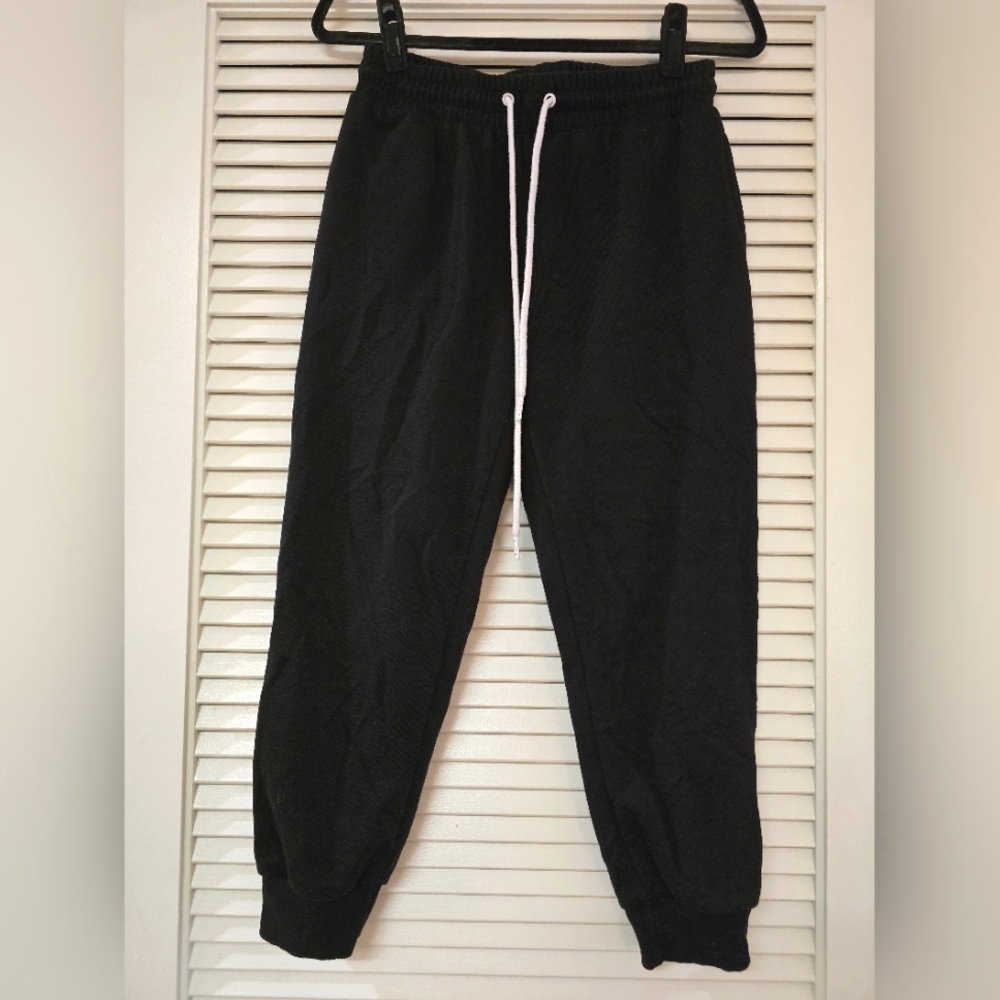 Active Basic - Black & White Casual Loungewear Jogger Sweatpants With Pockets